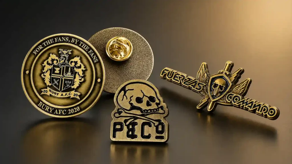antique plating lapel pins