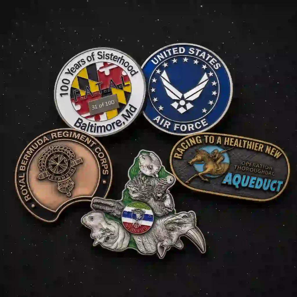 custom challenge coins size