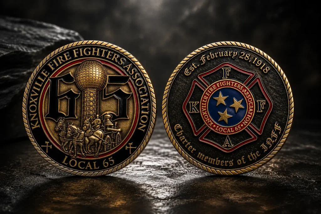 custom fire coins from veperpins