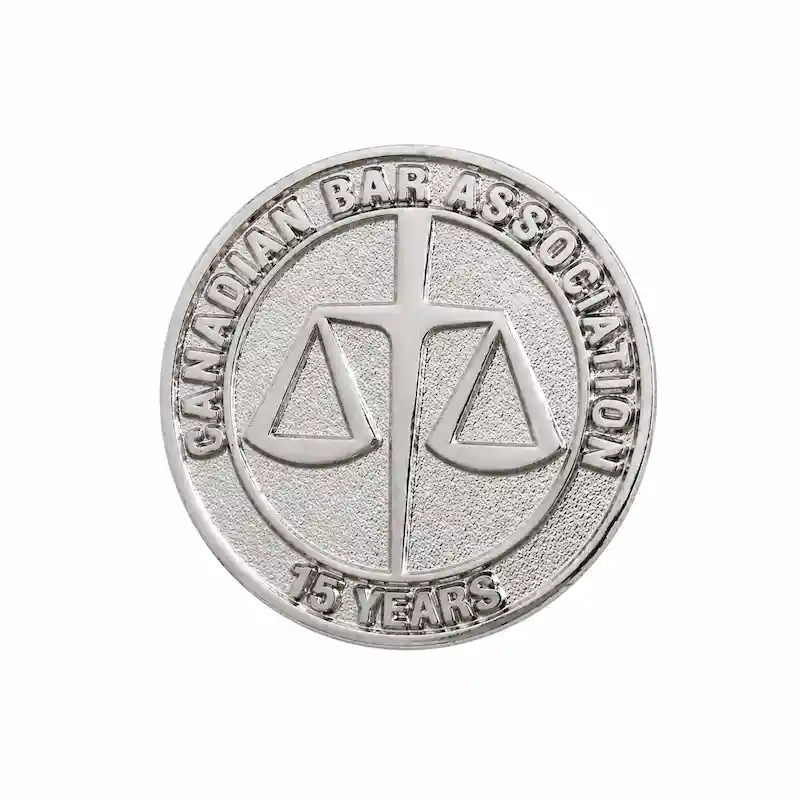Custom silver die struck pins thumbnail