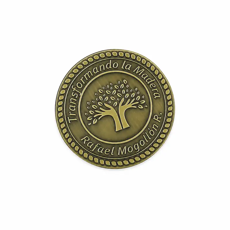 Die struck lapel pin with polished metal finish thumbnail
