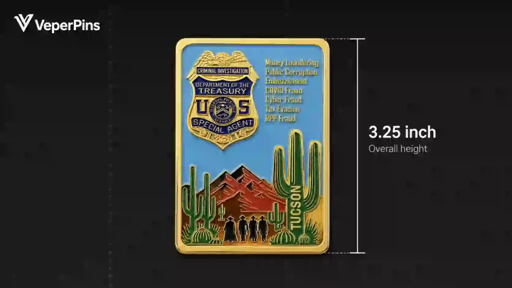 over 3inch custom challenge coins