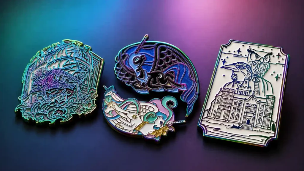 rainbow plating lapel pins