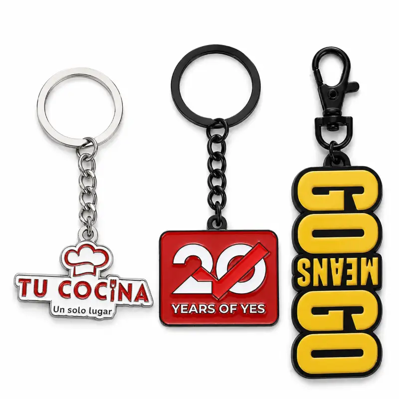 High quality custom soft enamel keychains thumbnail