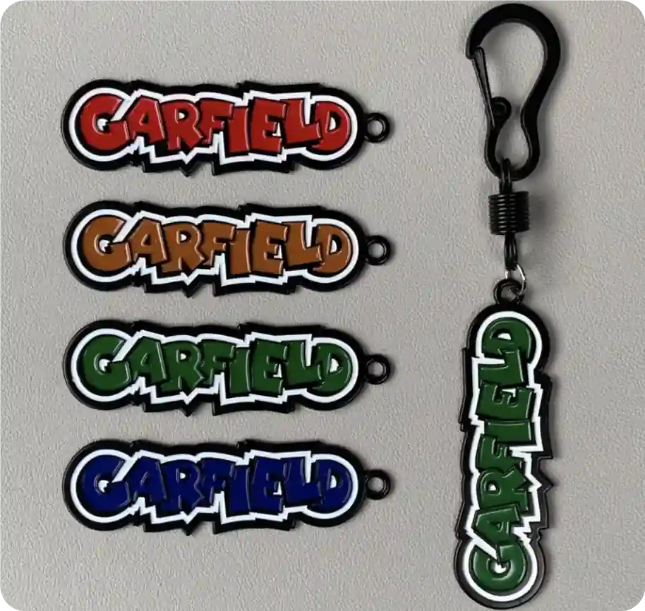 Logo-Shaped Metal Designs keychains