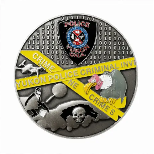 Criminal intelligence detective challenge coin with unit badge thumbnail