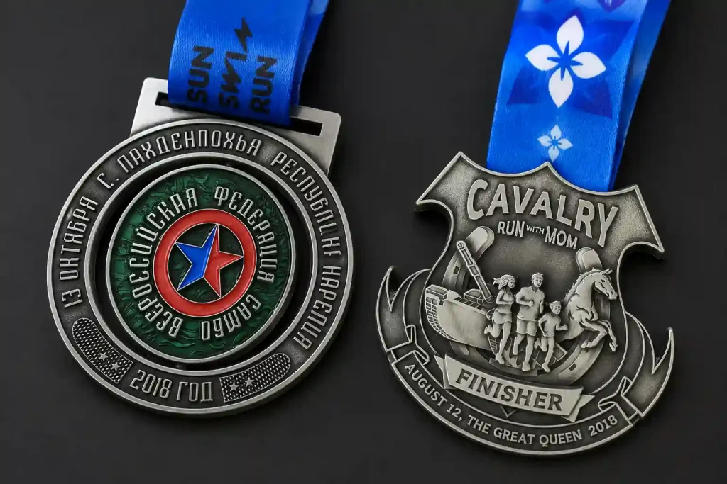 Finished medals ready for event delivery