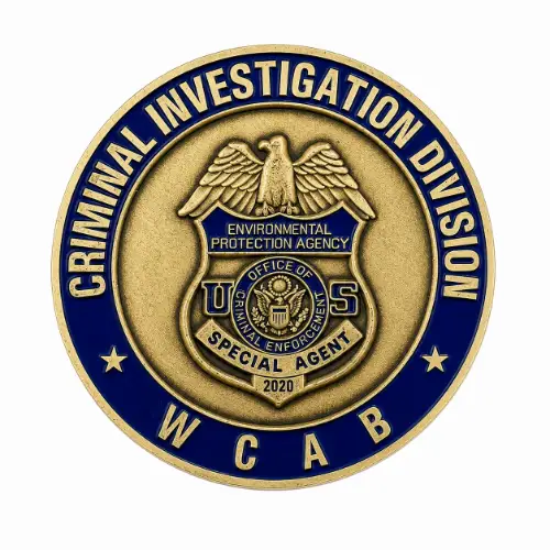 Police homicide squad challenge coin with detective badge thumbnail